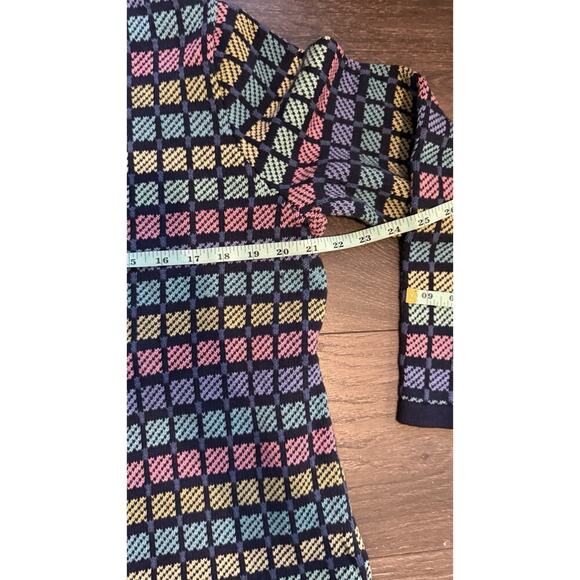 Appleseeds Womens Cardigan Size Large Pastel Print Knit Sweater 100% Cotton 1824 - Picture 4 of 8